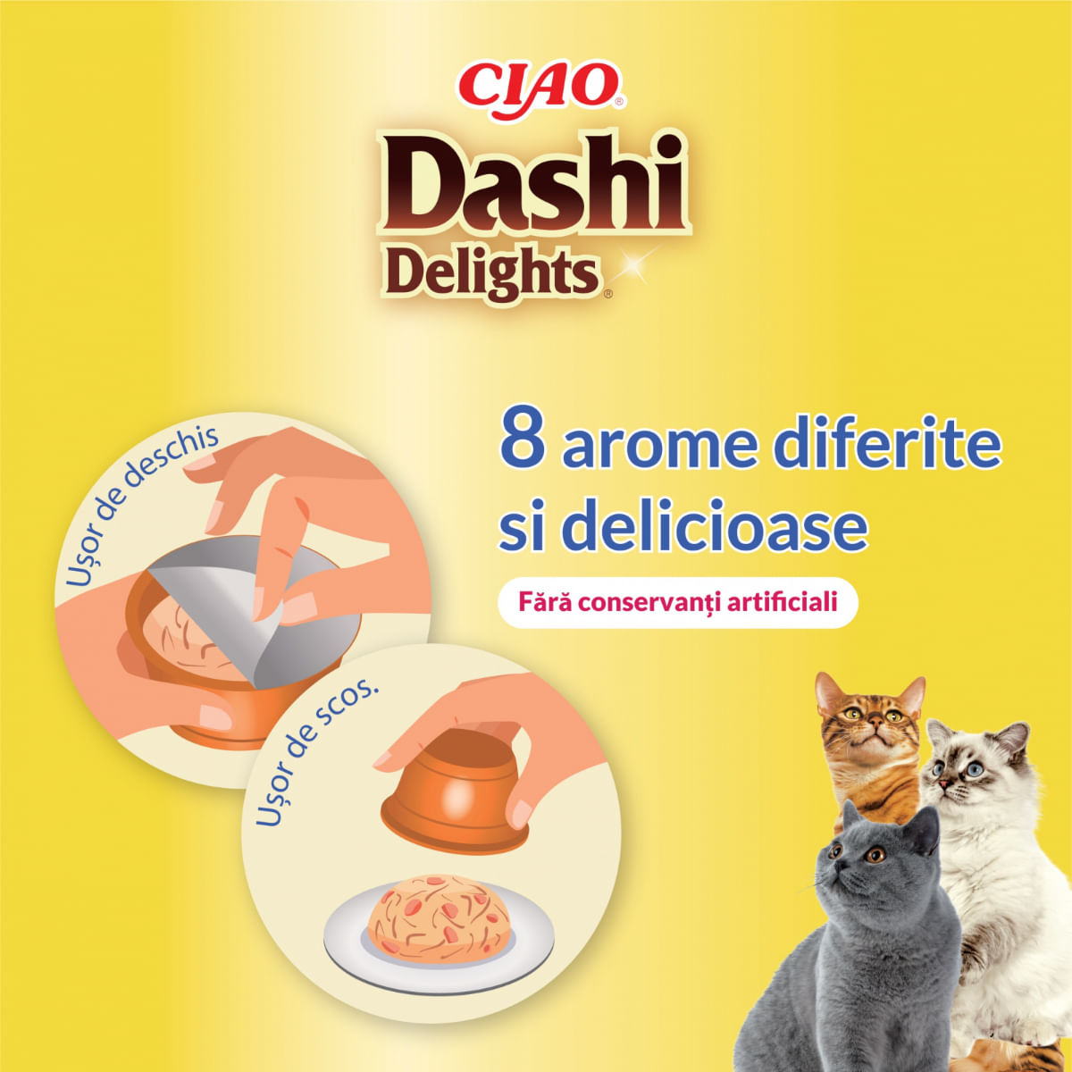 INABA Ciao Dashi, Pui, bol hrană umedă fără cereale pisici, (în sos), 70g - poza 4