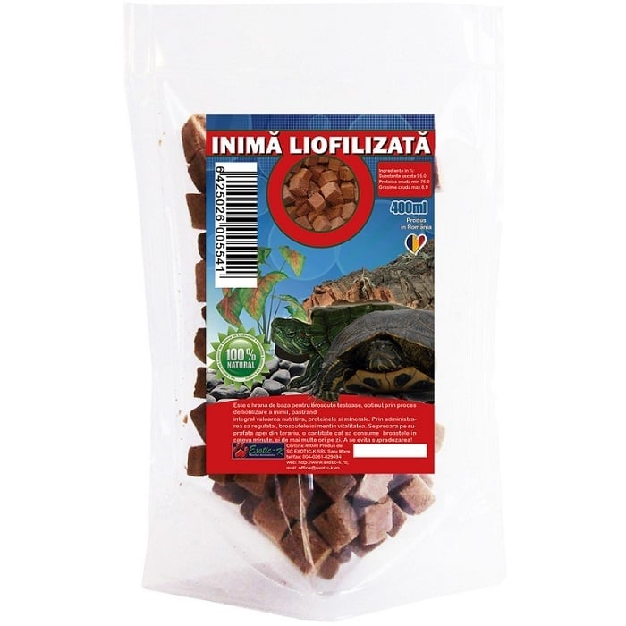 Inima Liofilizata pentru Broaste Testoase, 400 ml - poza 2