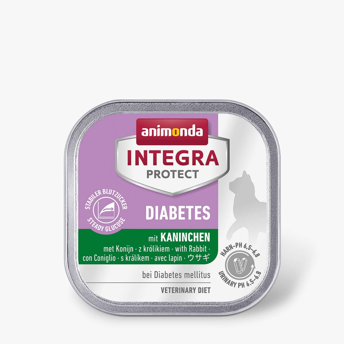 INTEGRA PROTECT Diabetes, Iepure, dietă veterinară, tăviță hrană umedă fără cereale pisici, diabet, (în aspic), 100g - poza 1
