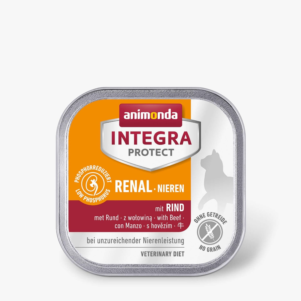 INTEGRA PROTECT Renal, Vită, dietă veterinară, tăviță hrană umedă fără cereale pisici, sistem renal, (în aspic), 100g - poza 2