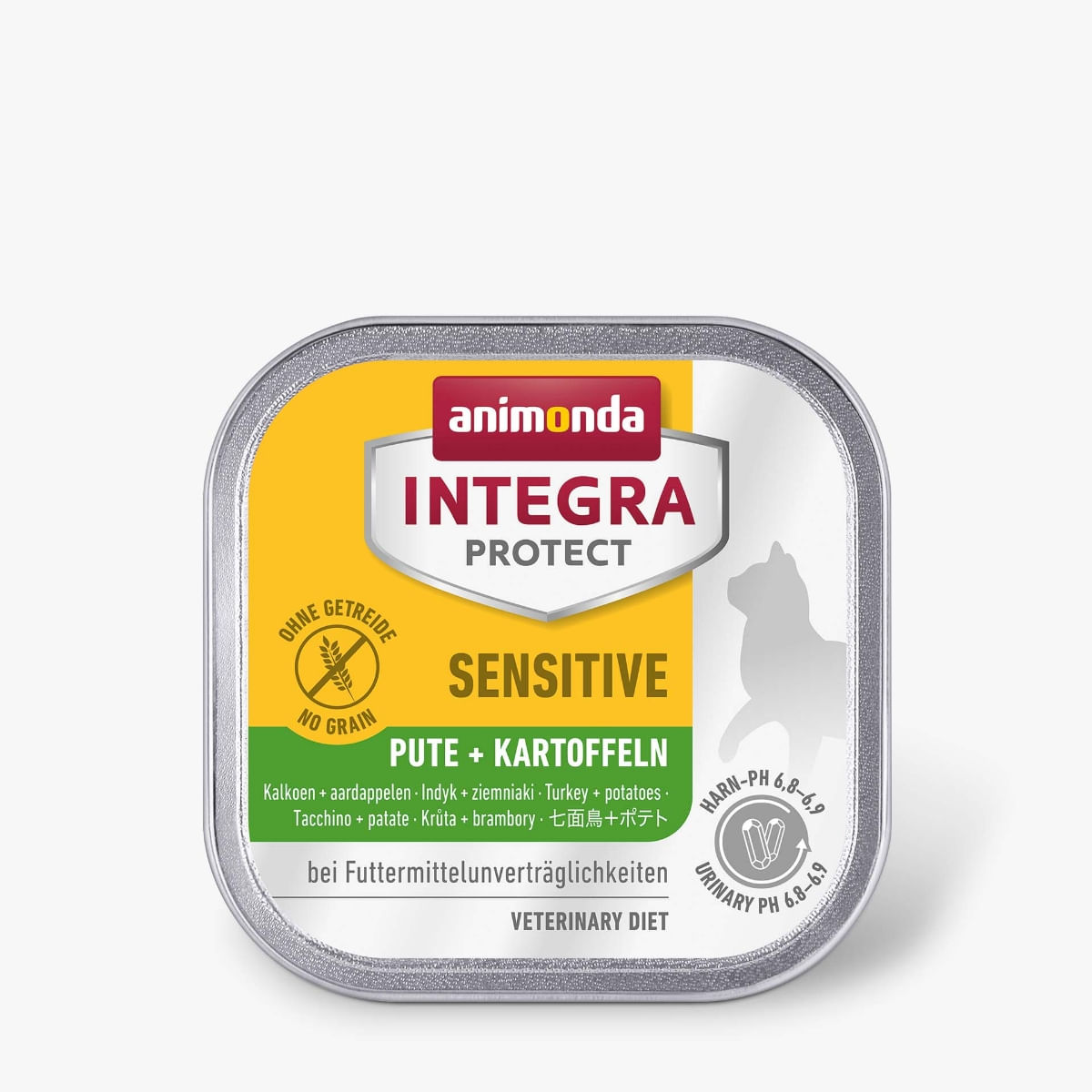 INTEGRA PROTECT Sensitive, Curcan și Cartofi, dietă veterinară, tăviță hrană umedă fără cereale pisici, alergii, sistem digestiv, (în aspic), 100g - poza 1