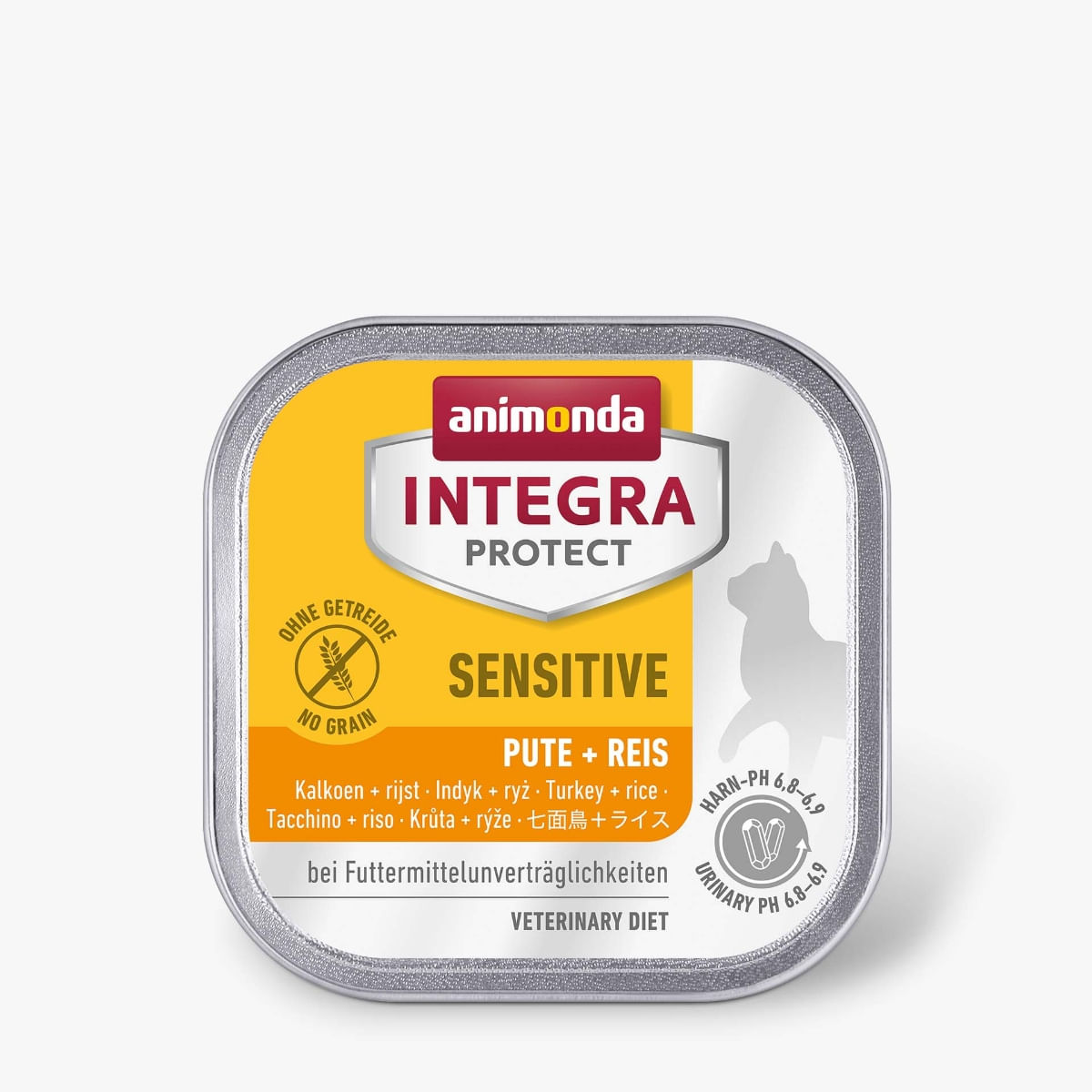 INTEGRA PROTECT Sensitive, Curcan și Orez, dietă veterinară, tăviță hrană umedă pisici, alergii, sistem digestiv, (în aspic), 100g - poza 1