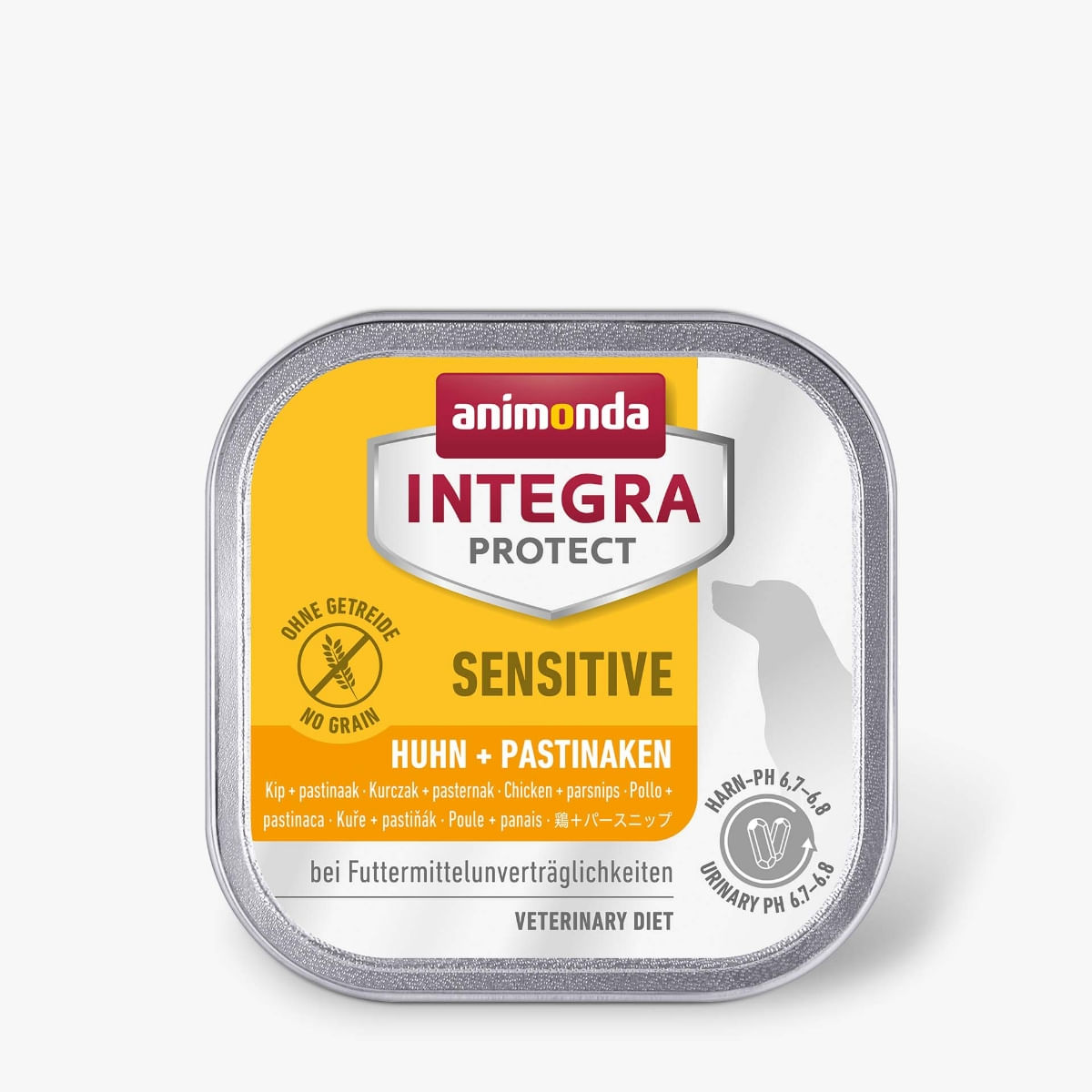 INTEGRA PROTECT Sensitive, XS-S, Pui și Păstârnac, dietă veterinară, tăviță hrană umedă fără cereale câini, alergii, sistem digestiv, (în aspic), 150g - poza 1