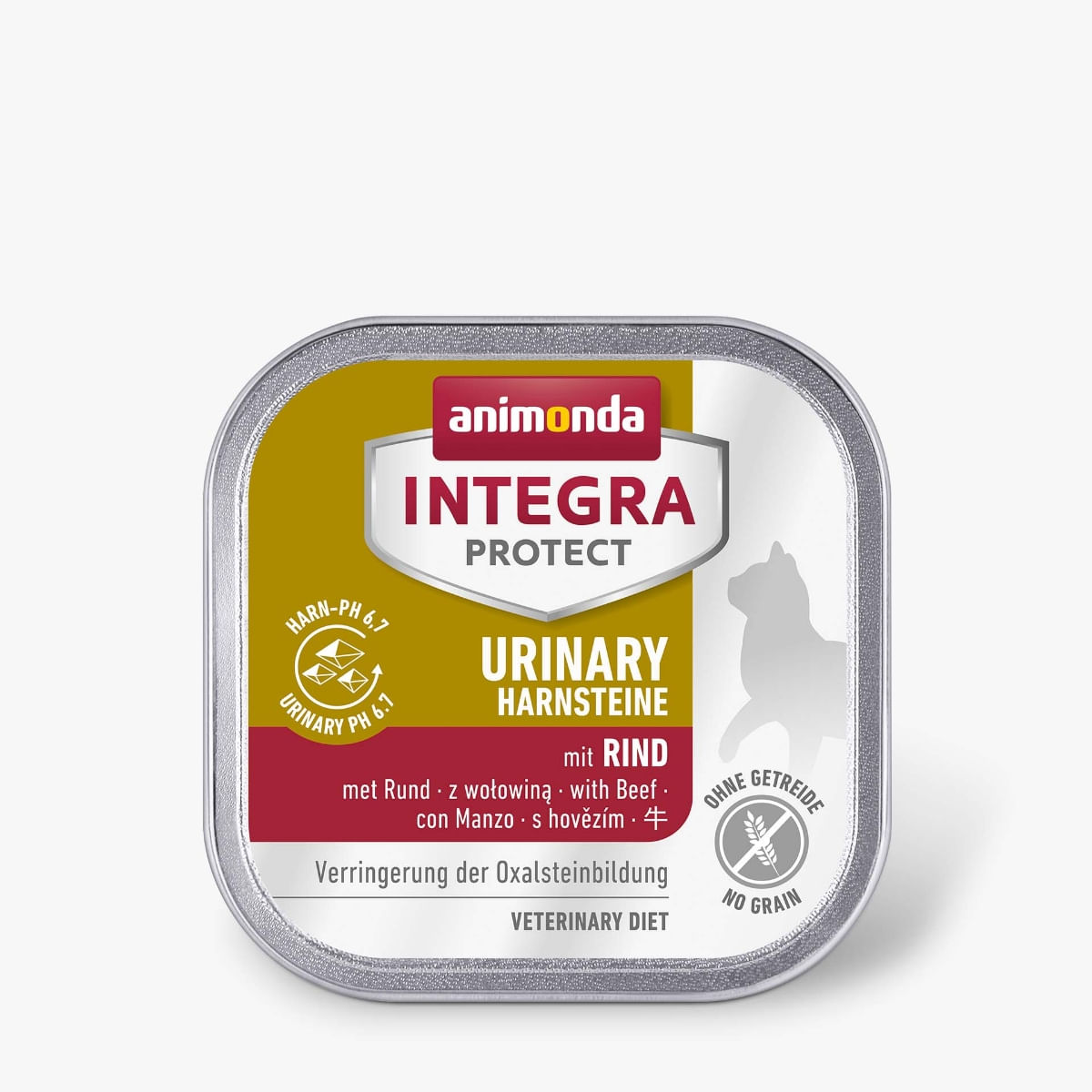 INTEGRA PROTECT Urinary Oxalate, Vită, dietă veterinară, tăviță hrană umedă fără cereale pisici, sistem urinar, (în aspic), 100g - poza 1