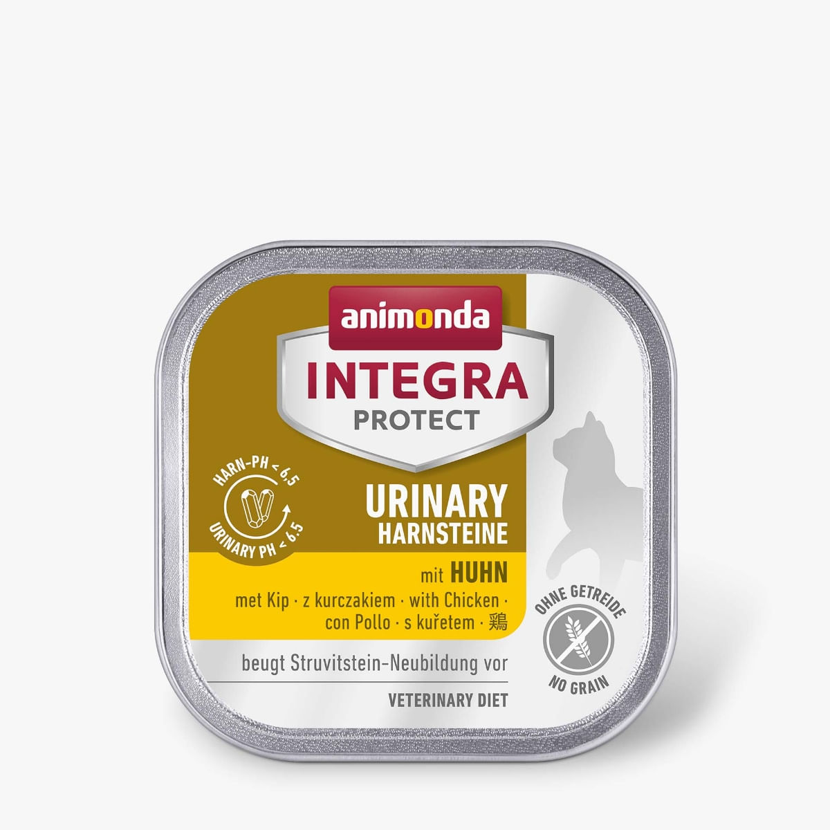 INTEGRA PROTECT Urinary Struvite, Pui, dietă veterinară, tăviță hrană umedă fără cereale pisici, sistem urinar, (în aspic), 100g - poza 1