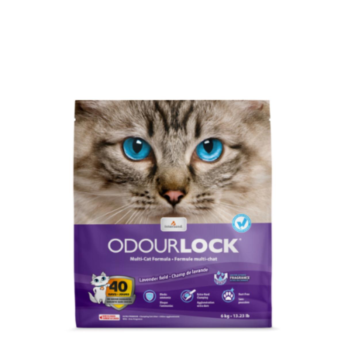 INTERSAND ODOURLOCK, Lavanda, așternut igienic pisici, bentonită, aglomerant, neutralizare mirosuri, 6kg INTERSAND ODOURLOCK, Lavanda, așternut igienic pisici, bentonită, aglomerant, neutralizare mirosuri - poza 1
