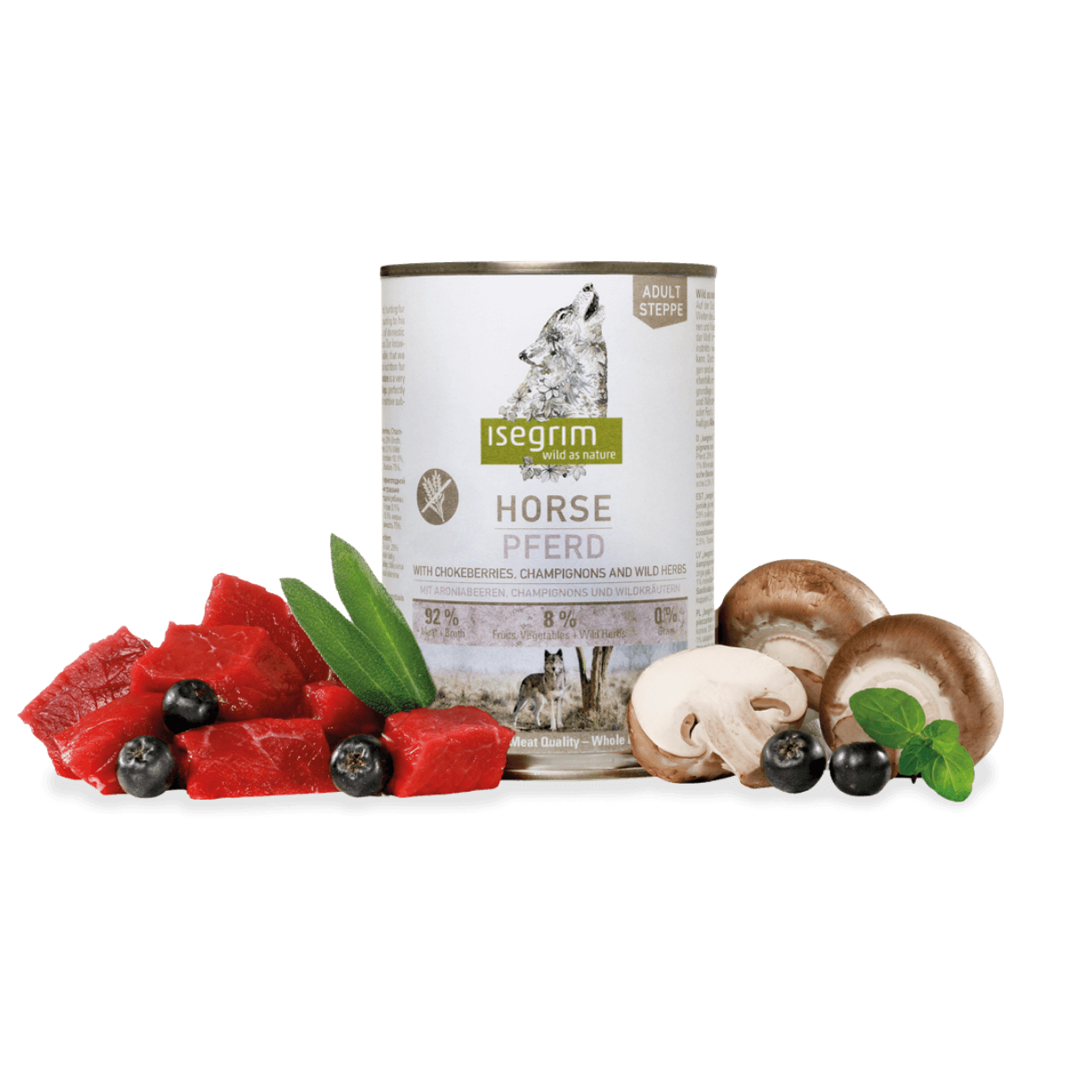 ISEGRIM, XS-XL, Cal, conservă hrană umedă monoproteică fără cereale câini, (în sos), 800g - poza 2
