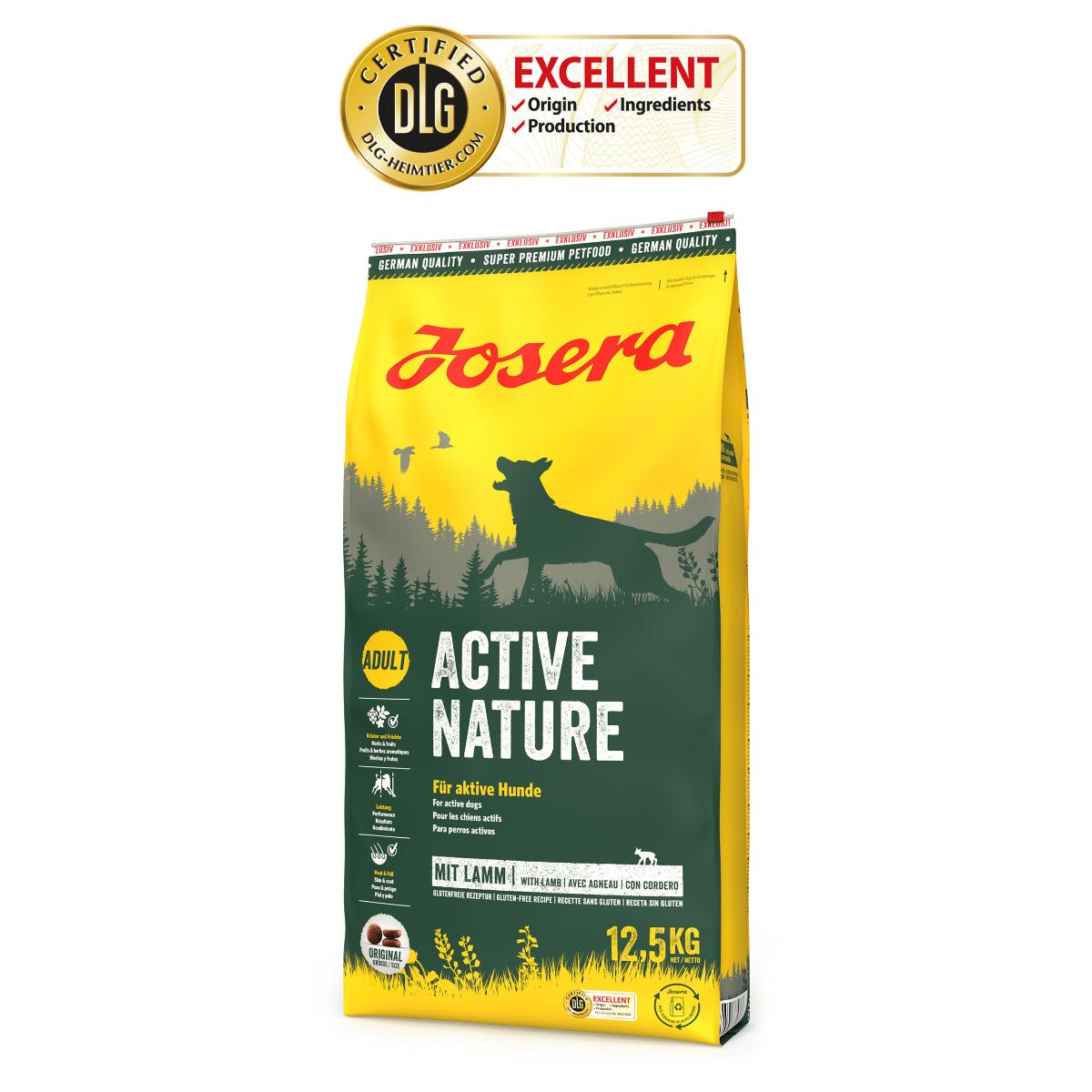 JOSERA Active Nature, XS-XL, Pasăre și Miel, hrană uscată câini, activitate intensă, 12.5kg - poza 2