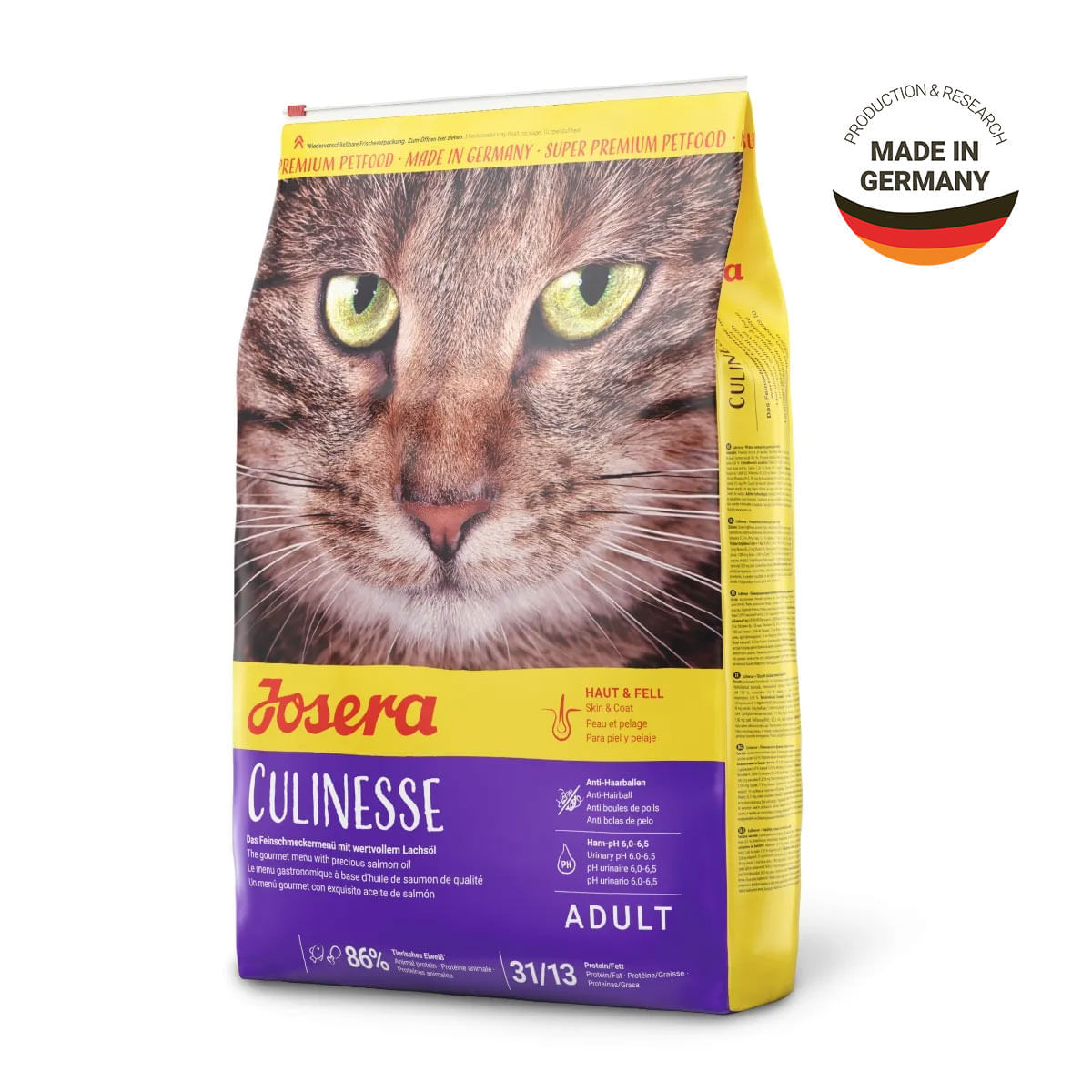 JOSERA Culinesse, Somon, hrană uscată pisici, apetit capricios, piele & blana, 10kg - poza 1