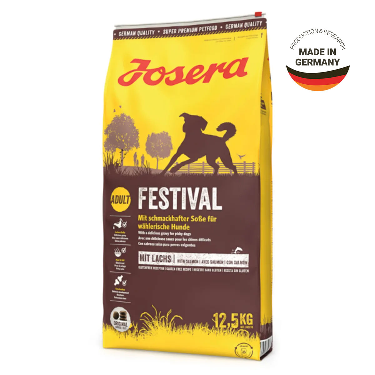 JOSERA Festival, XS-XL, Pasăre și Somon, hrană uscată câini, 12.5kg - poza 3