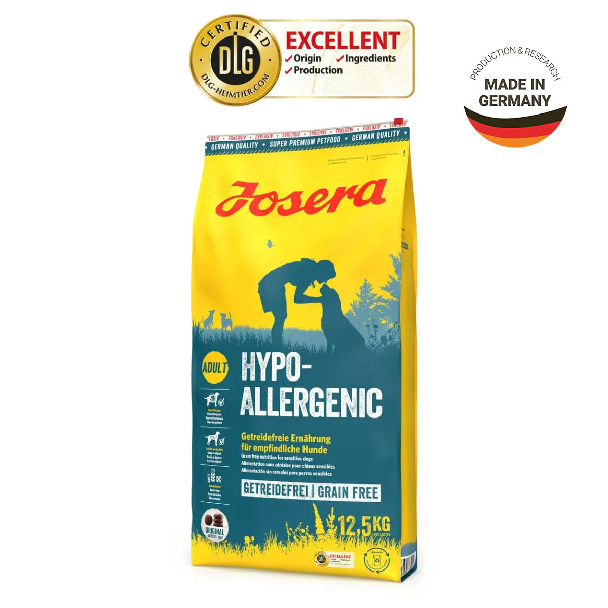 JOSERA Hypoallergenic, XS-XL, Insecte, hrană uscată câini, alergii, sistem digestiv, 12.5kg - poza 3