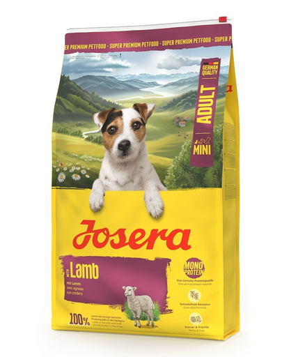 JOSERA Lamb Adult Mini 10 kg hrană monoproteică câini mici, cu miel