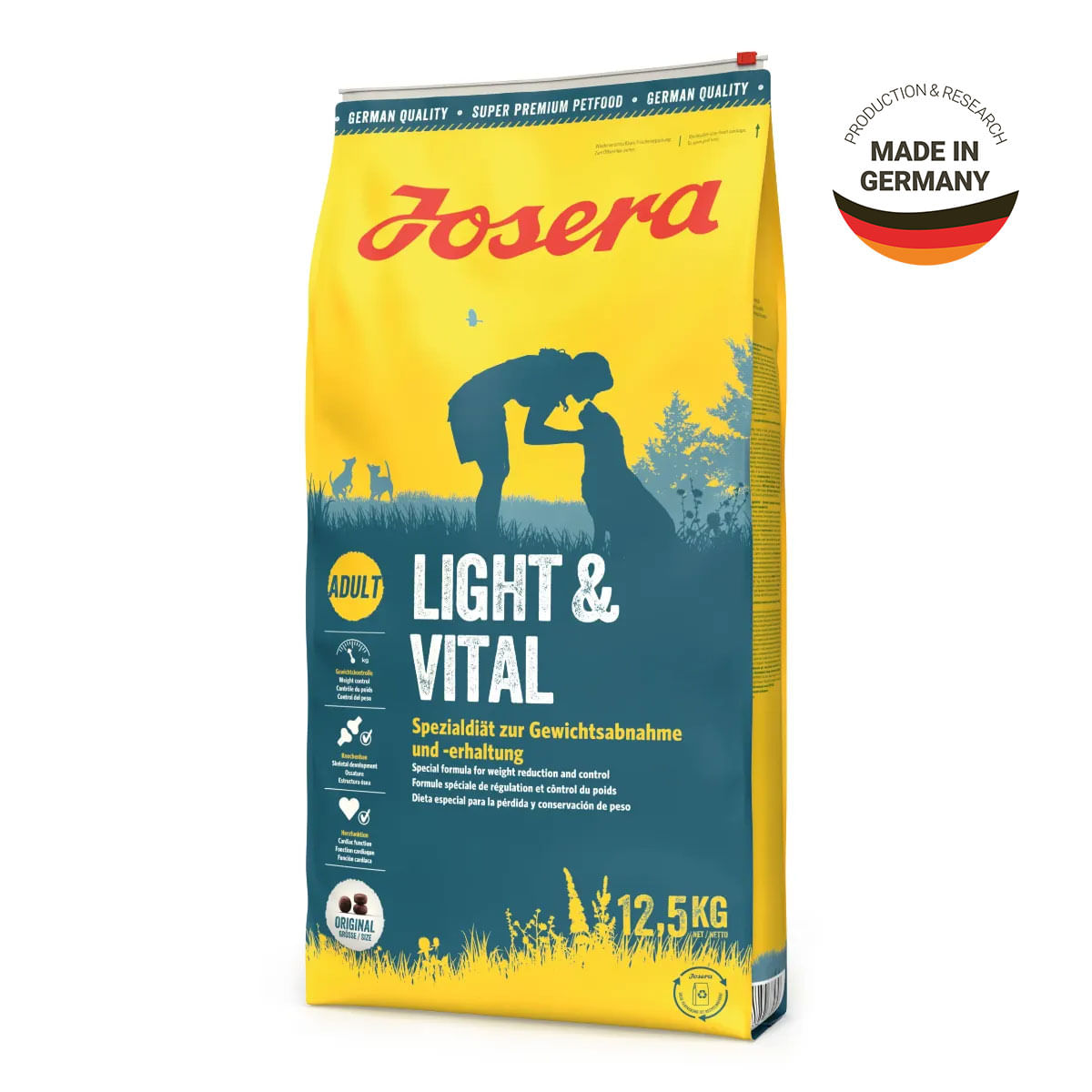 JOSERA Light & Vital, XS-XL, Pasăre, hrană uscată câini, 12.5kg - poza 3