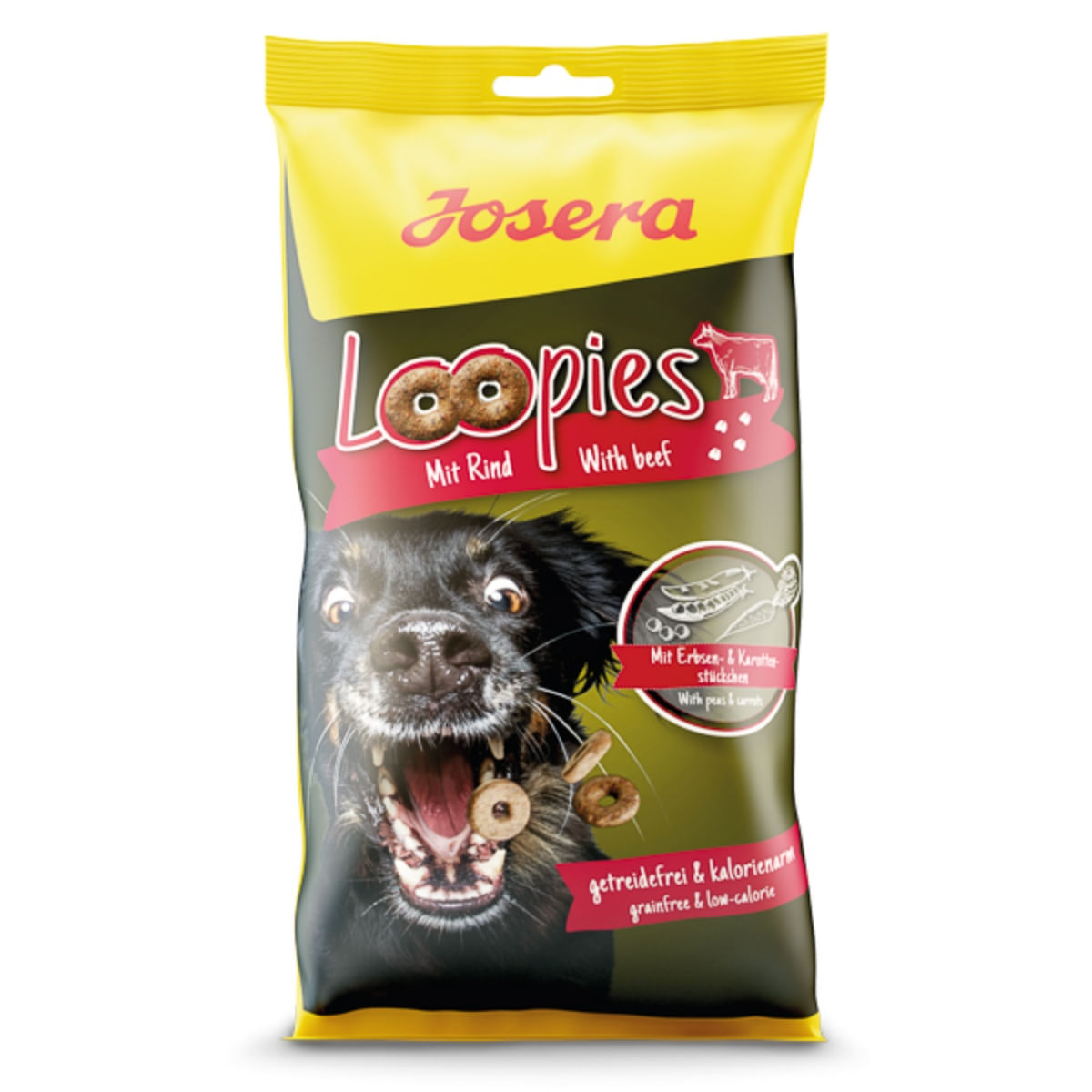 JOSERA Loopies, XS-XL, Vită, punguță recompense fără cereale câini, 150g - poza 2