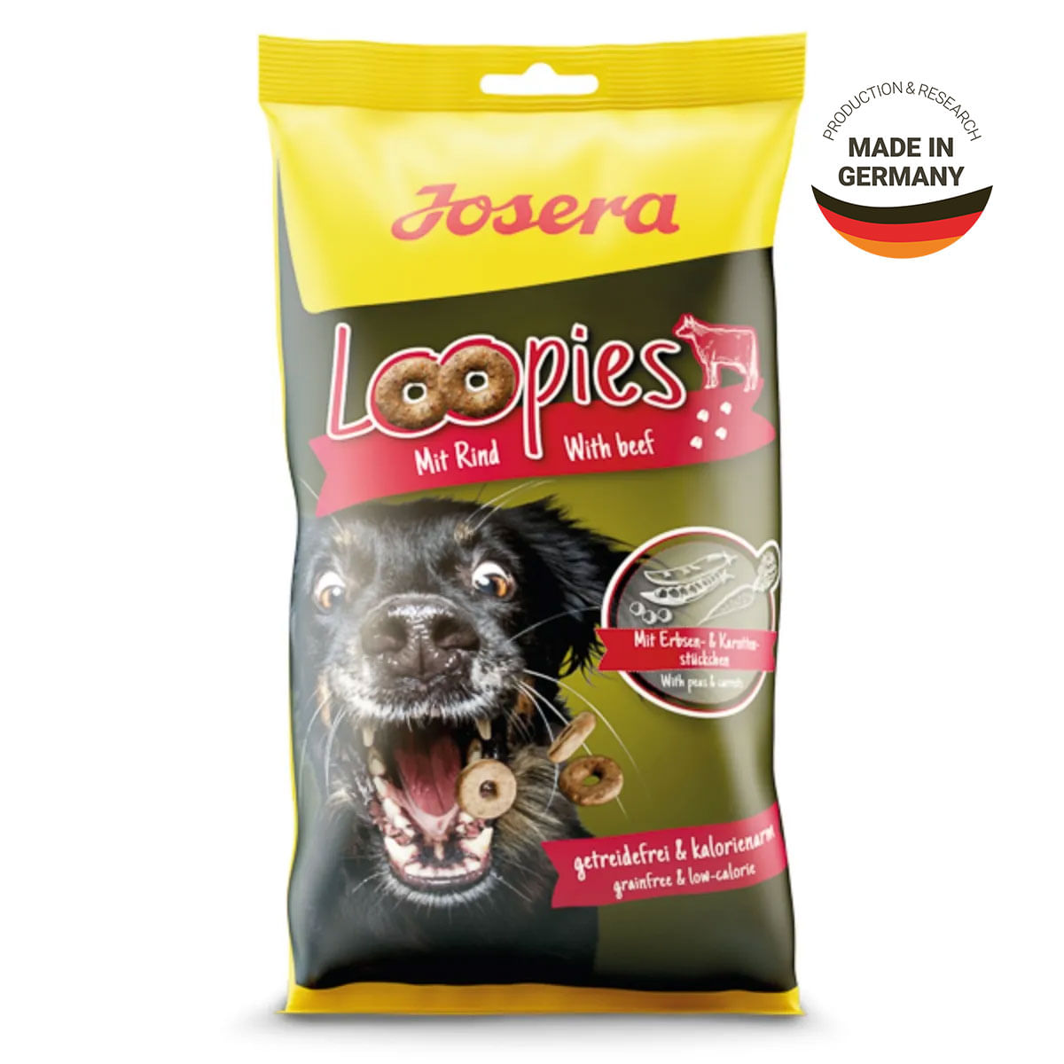 JOSERA Loopies, XS-XL, Vită, punguță recompense fără cereale câini, 150g - poza 3
