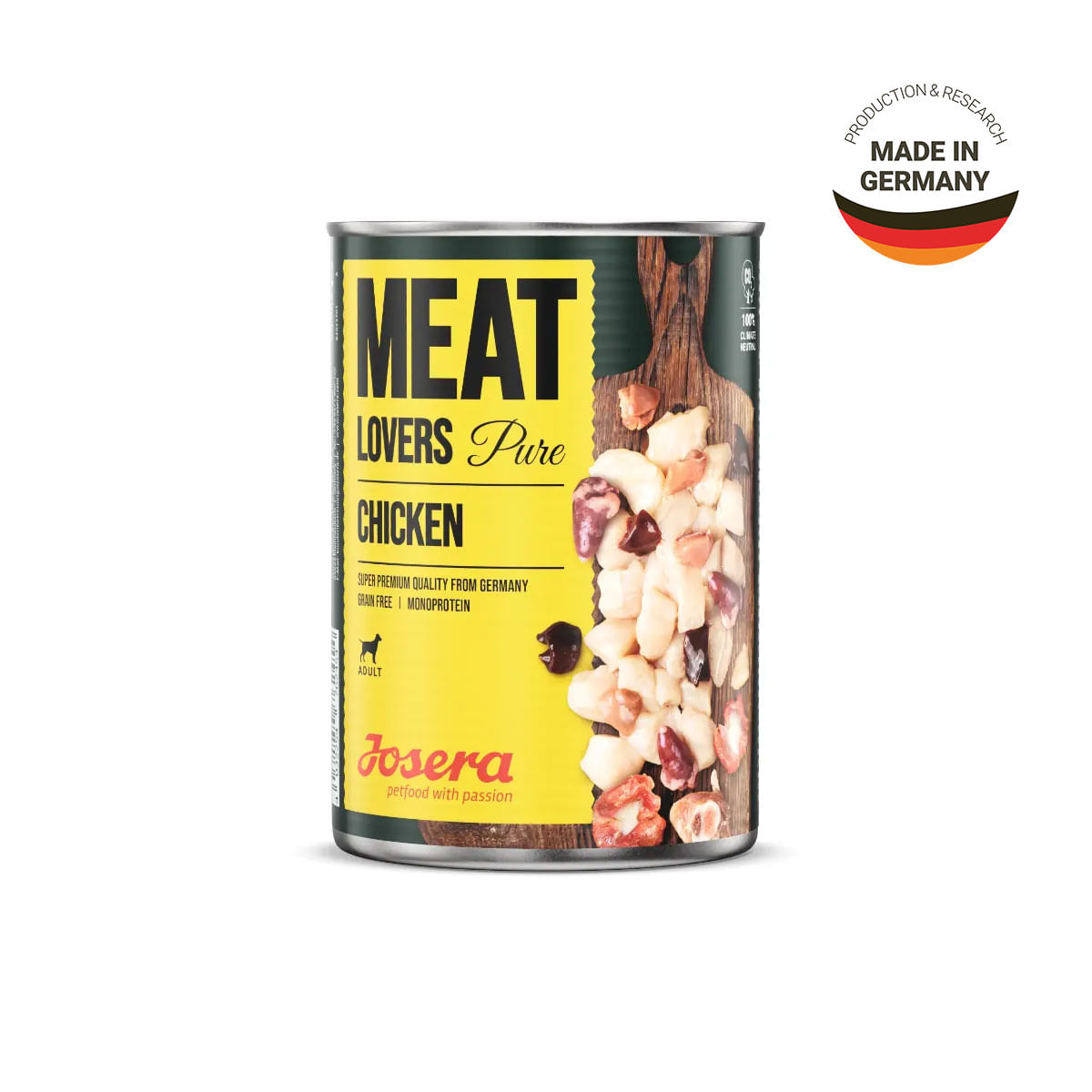 JOSERA Meat Lovers Pure, XS-XL, Pui, conservă hrană umedă monoproteică fără cereale câini, (în sos), bax, 400g x 6buc - poza 1