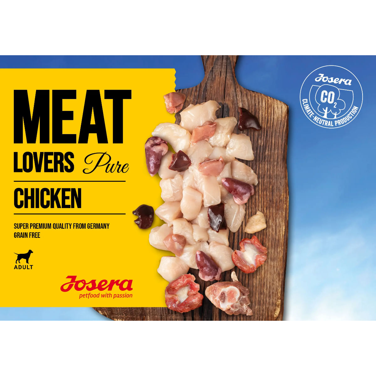 JOSERA Meat Lovers Pure, XS-XL, Pui, conservă hrană umedă monoproteică fără cereale câini, (în sos), bax, 400g x 6buc - poza 3