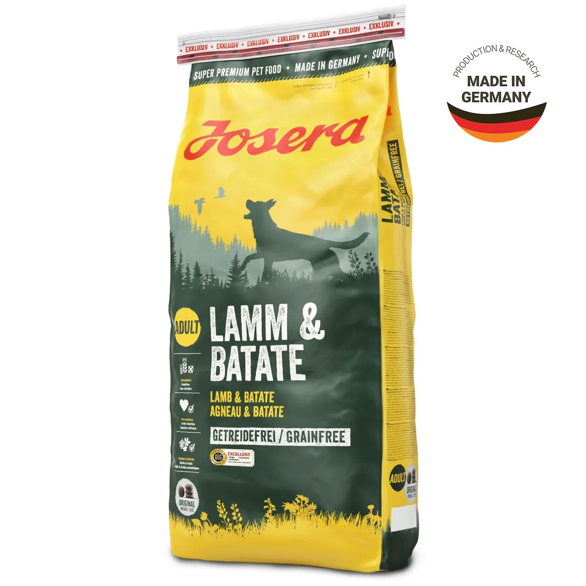 JOSERA Miel & Cartof Dulce, XS-XL, Miel, hrană uscată fără cereale câini, piele & blană, 15kg - poza 1