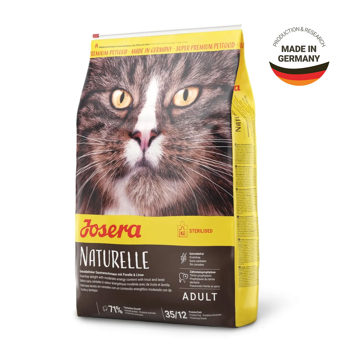 JOSERA Naturelle, Pui, hrană uscată fără cereale pisici sterilizate, 10kg - poza 1