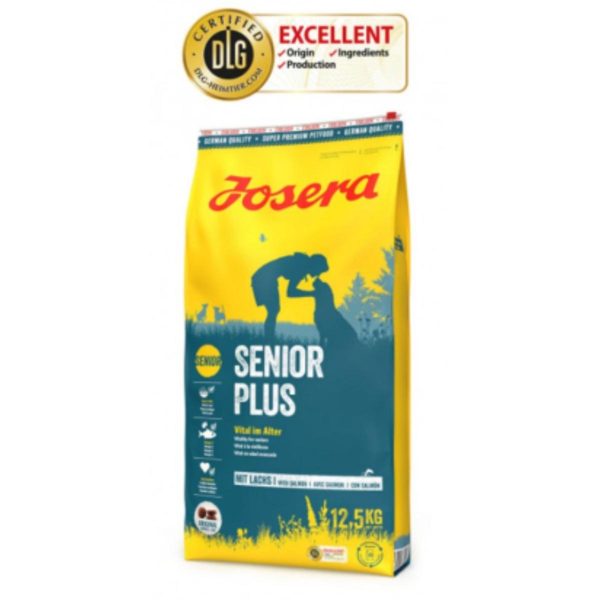 JOSERA Senior Plus, XS-XL, Pasăre și Somon, hrană uscată câini senior, 12.5kg - poza 2