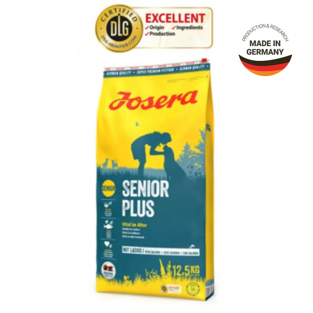 JOSERA Senior Plus, XS-XL, Pasăre și Somon, hrană uscată câini senior, 12.5kg - poza 3