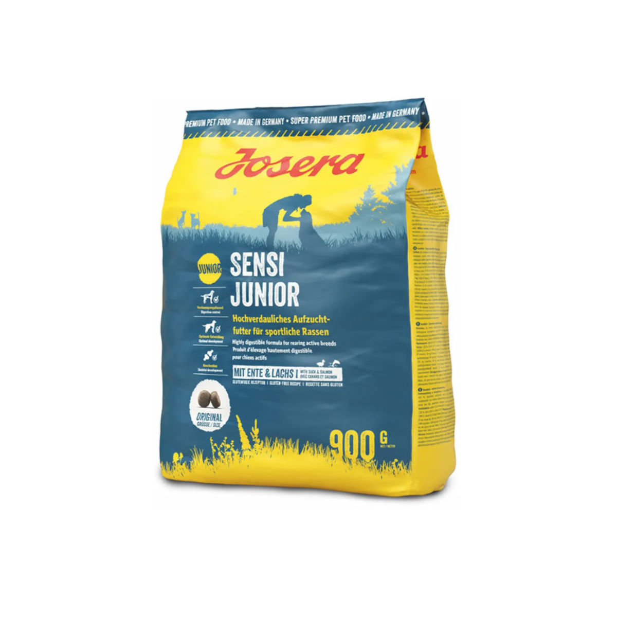 JOSERA Sensi Junior, XS-XL, Rață și Somon, hrană uscată câini junior, 900g - poza 2