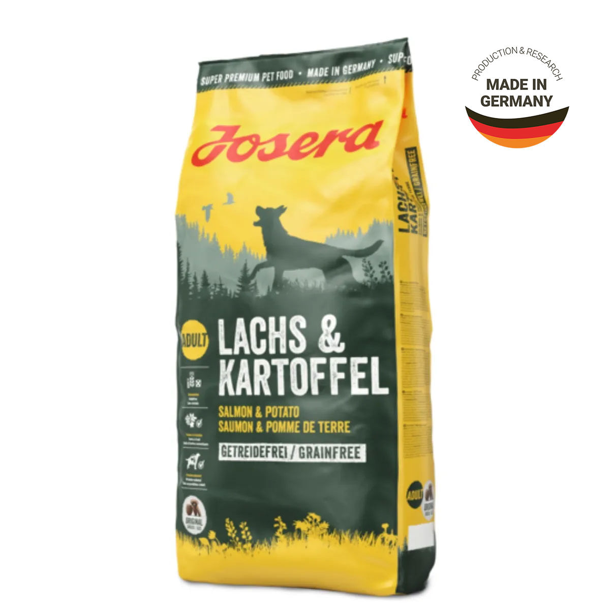 JOSERA Somon & Cartofi, XS-XL, Somon, hrană uscată fără cereale câini senior, 15kg - poza 3