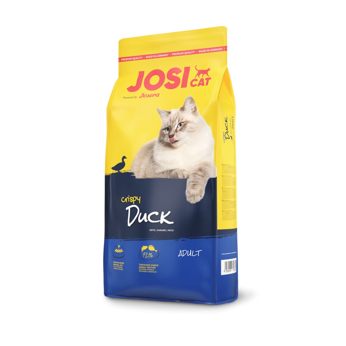 JOSICAT Crispy, Rață, hrană uscată pisici, 10kg - poza 1