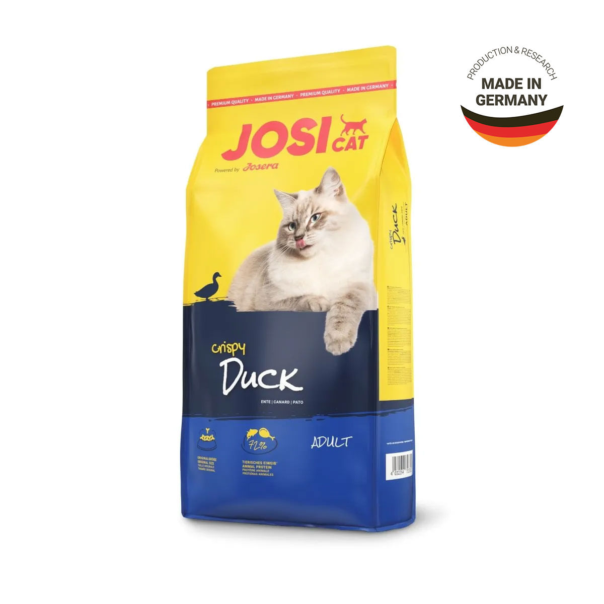 JOSICAT Crispy, Rață, hrană uscată pisici, 18kg - poza 1
