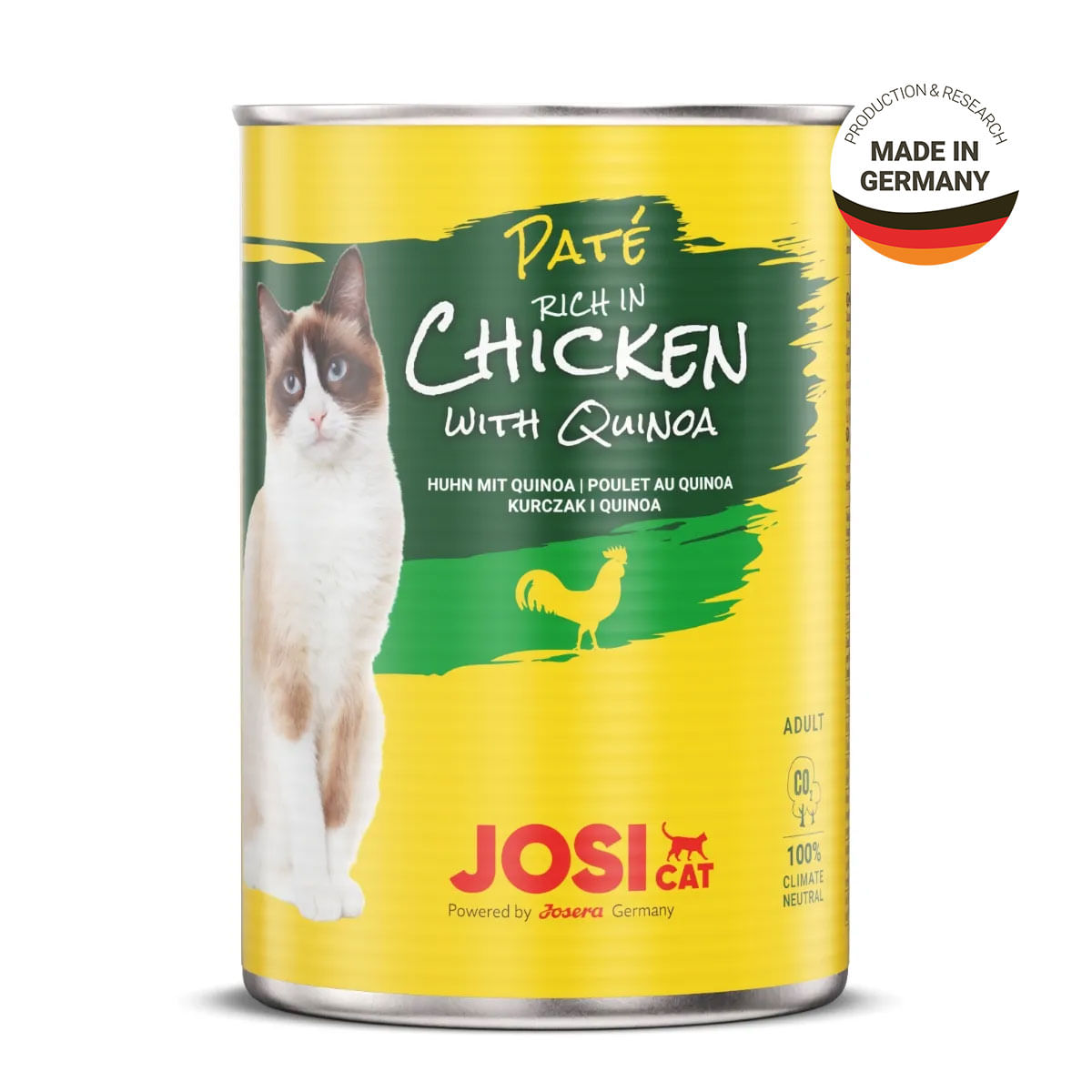 JOSICAT Pate, Pui cu Quinoa, bax conservă hrană umedă pisici, (pate), 400g x 12 - poza 1