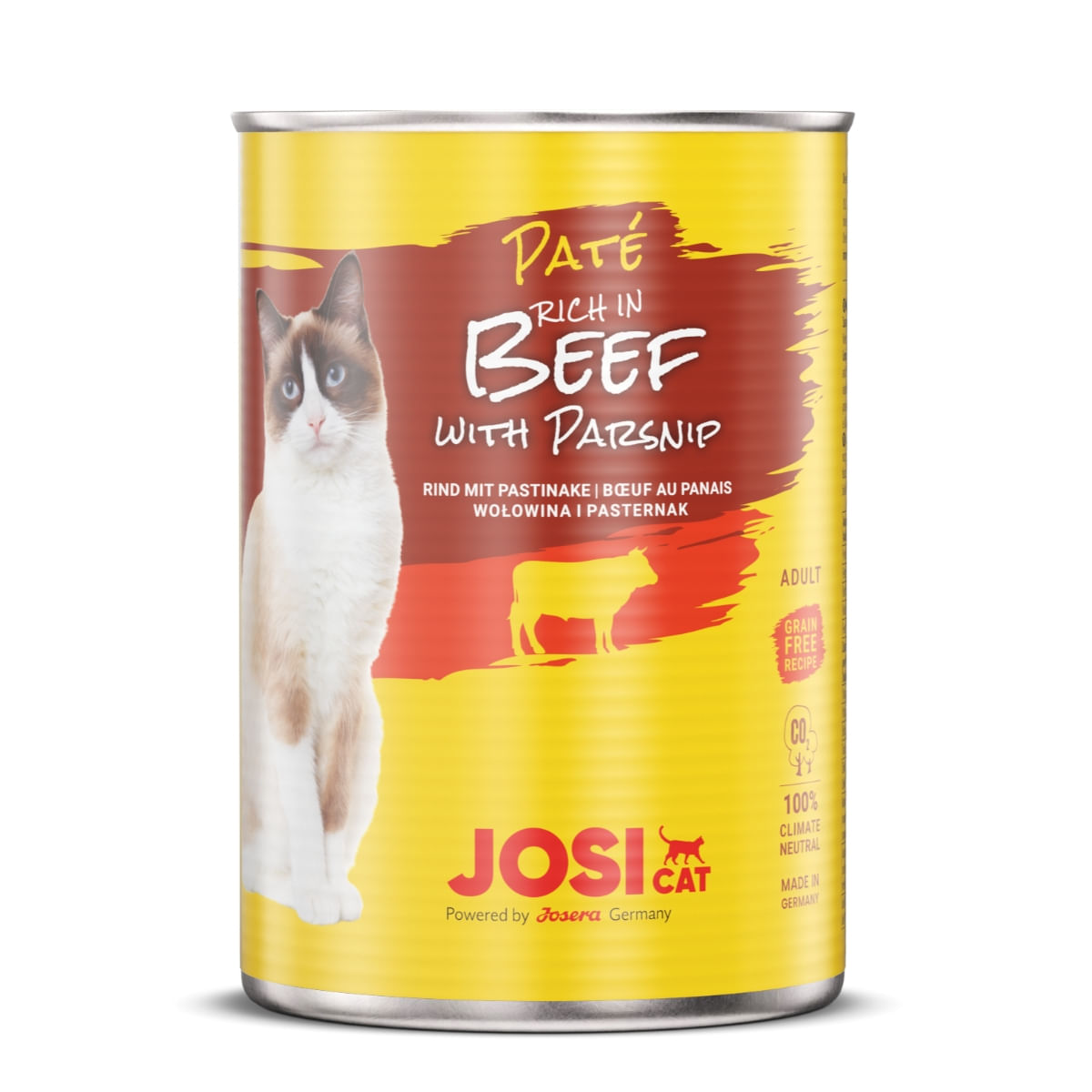 JOSICAT Pate, Vită cu Păstârnac, bax conservă hrană umedă pisici, (pate), 400g x 12 - poza 2