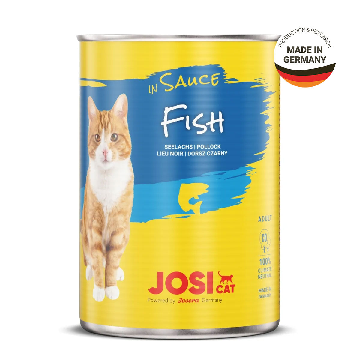 JOSICAT, Pește, bax conservă hrană umedă pisici, (în sos), 415g x 12 - poza 1
