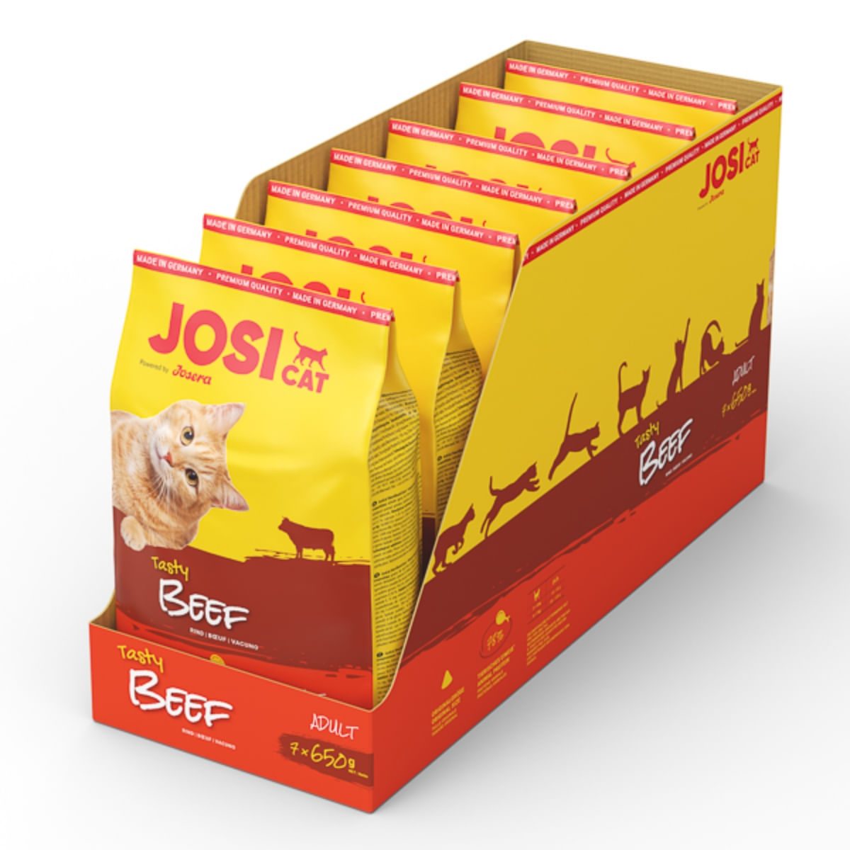 JOSICAT Tasty, Vită, hrană uscată pisici, 650g - poza 3