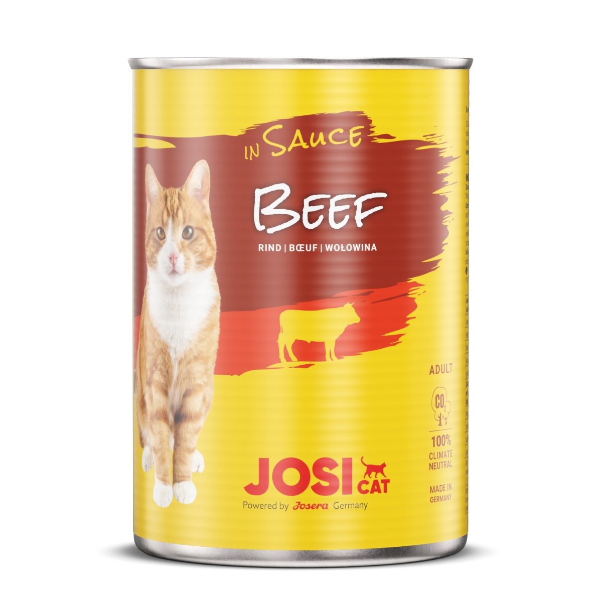 JOSICAT, Vită, conservă hrană umedă pisici, (în sos), bax, 415g x 12buc - poza 2