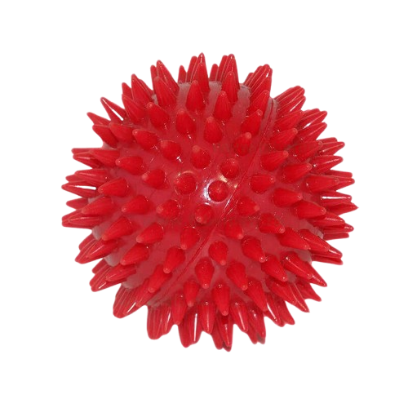 Jucarie minge cauciuc plina cu tepi 7 cm
