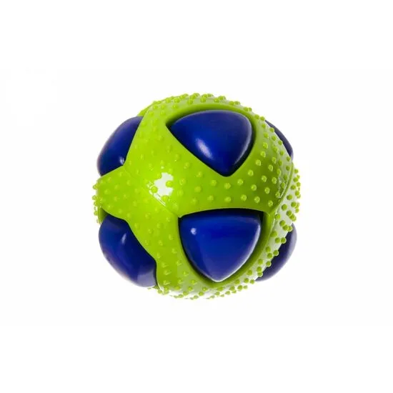 Jucarie pentru caini JK Minge verde-albastru 8 cm