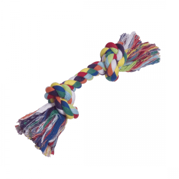Jucarie pentru Caini Nobby Sfoara Color 2 Noduri 180 g - poza 2