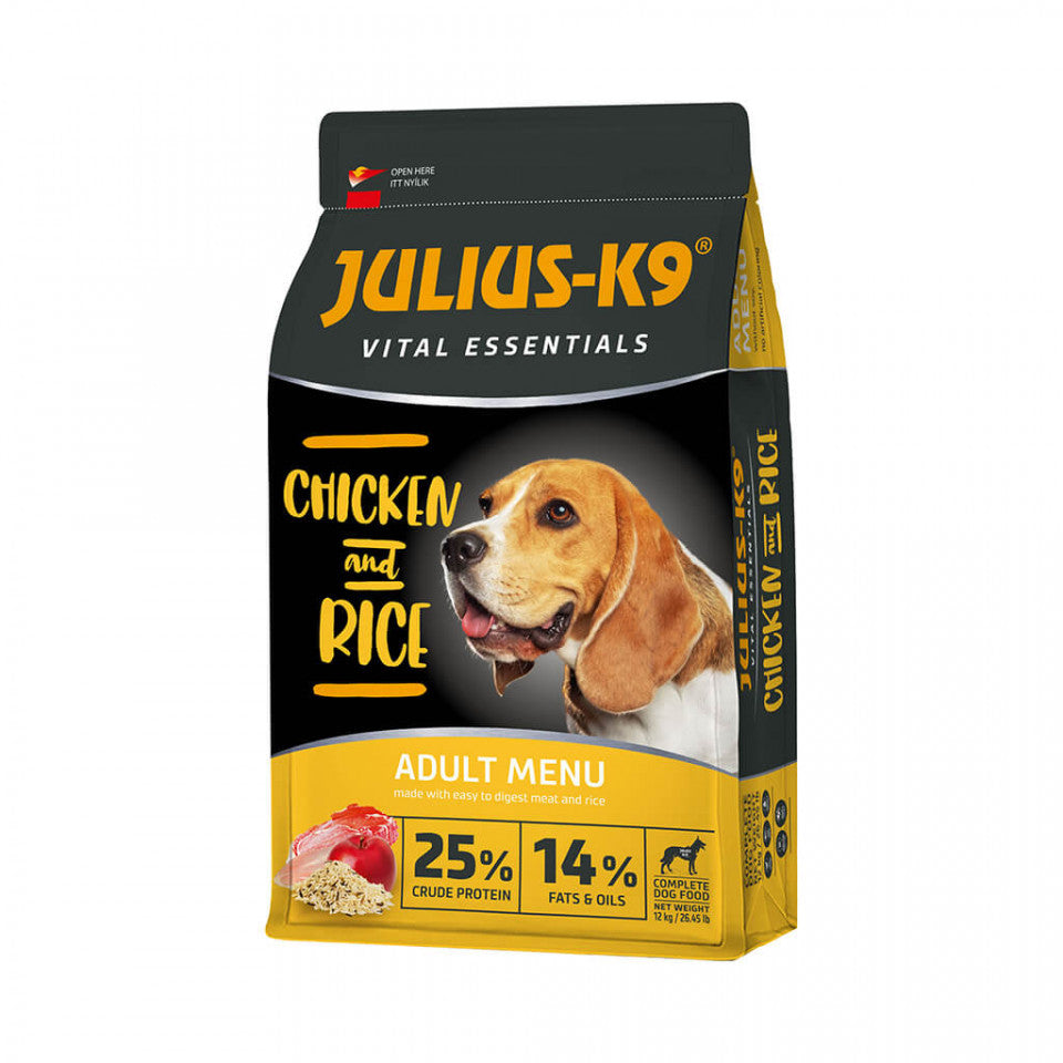 Julius K9 Adult - Hrana uscata caini - Pasari de curte si Orez - 12kg 12kg