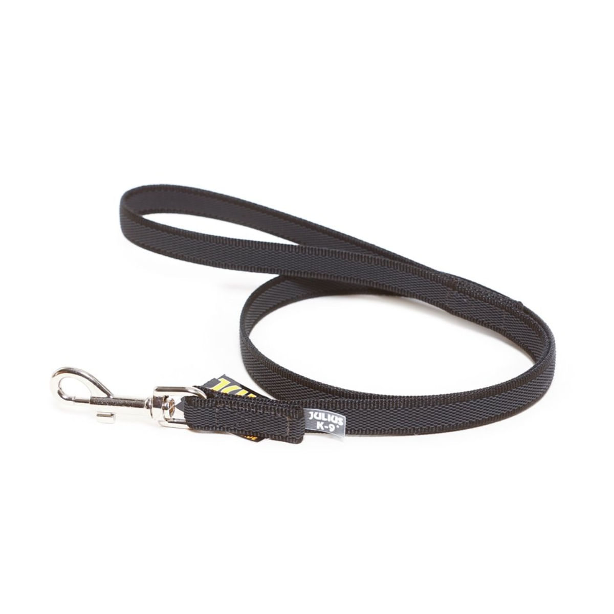 JULIUS-K9 Color & Gray, lesă antiderapantă cu mâner câini, textil, bandă JULIUS-K9 Color & Gray, lesă antiderapantă cu mâner câini, 30kg, textil, bandă, 14mm x 1m, negru - poza 2
