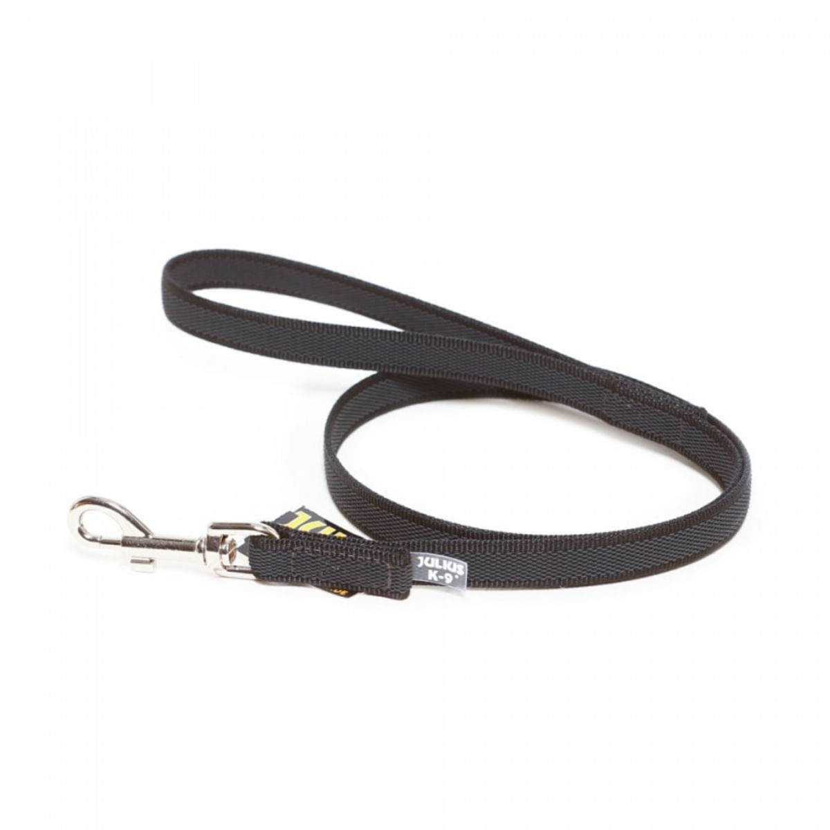 JULIUS-K9 Color & Gray, lesă antiderapantă cu mâner câini, textil, bandă JULIUS-K9 Color & Gray, lesă antiderapantă cu mâner câini, 50kg, textil, bandă, 20mm x 1m, negru - poza 1