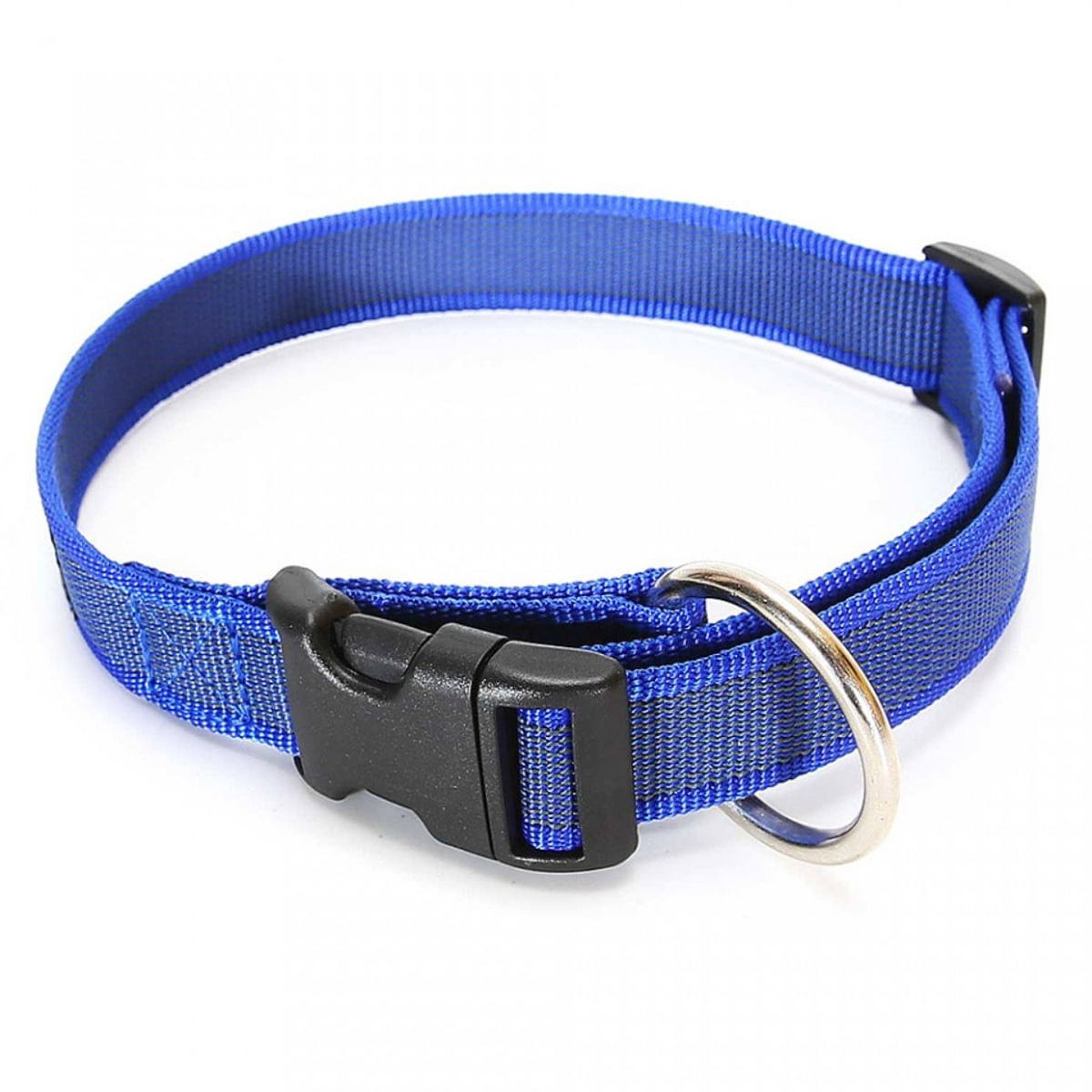 JULIUS-K9 Color & Gray, zgardă ajustabilă cu mâner câini, nylon, 20mm x 27-42cm, albastru cu gri - poza 4