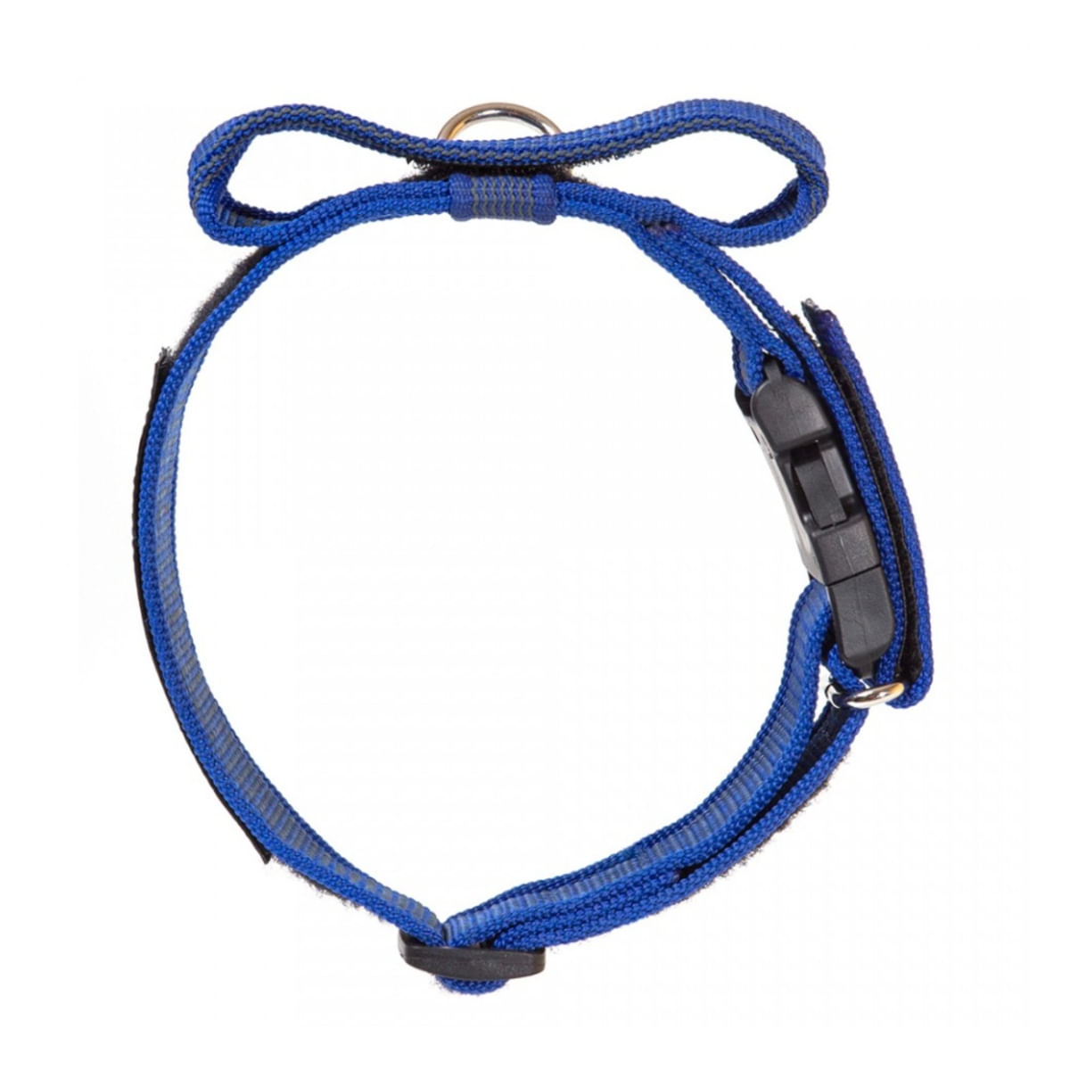 JULIUS-K9 Color & Gray, zgardă ajustabilă cu mâner câini, nylon, 50mm x 49-70cm, albastru cu gri - poza 3