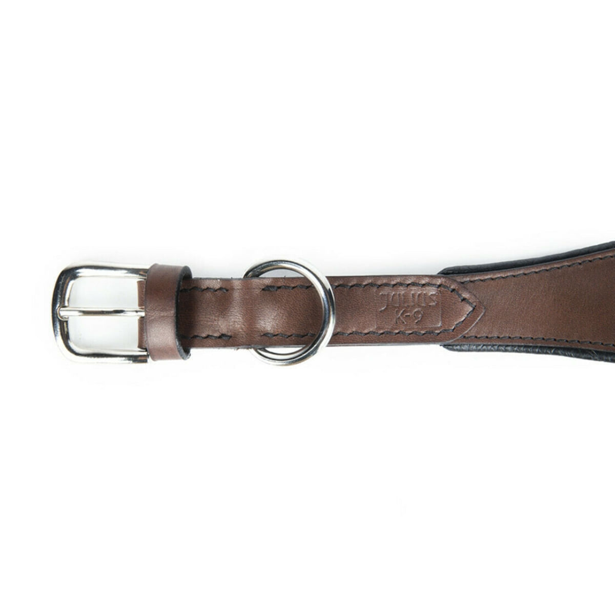 JULIUS-K9 ECO leather, zgardă ajustabilă cu mâner câini, piele, 65mm x 40-49cm, maro - poza 4