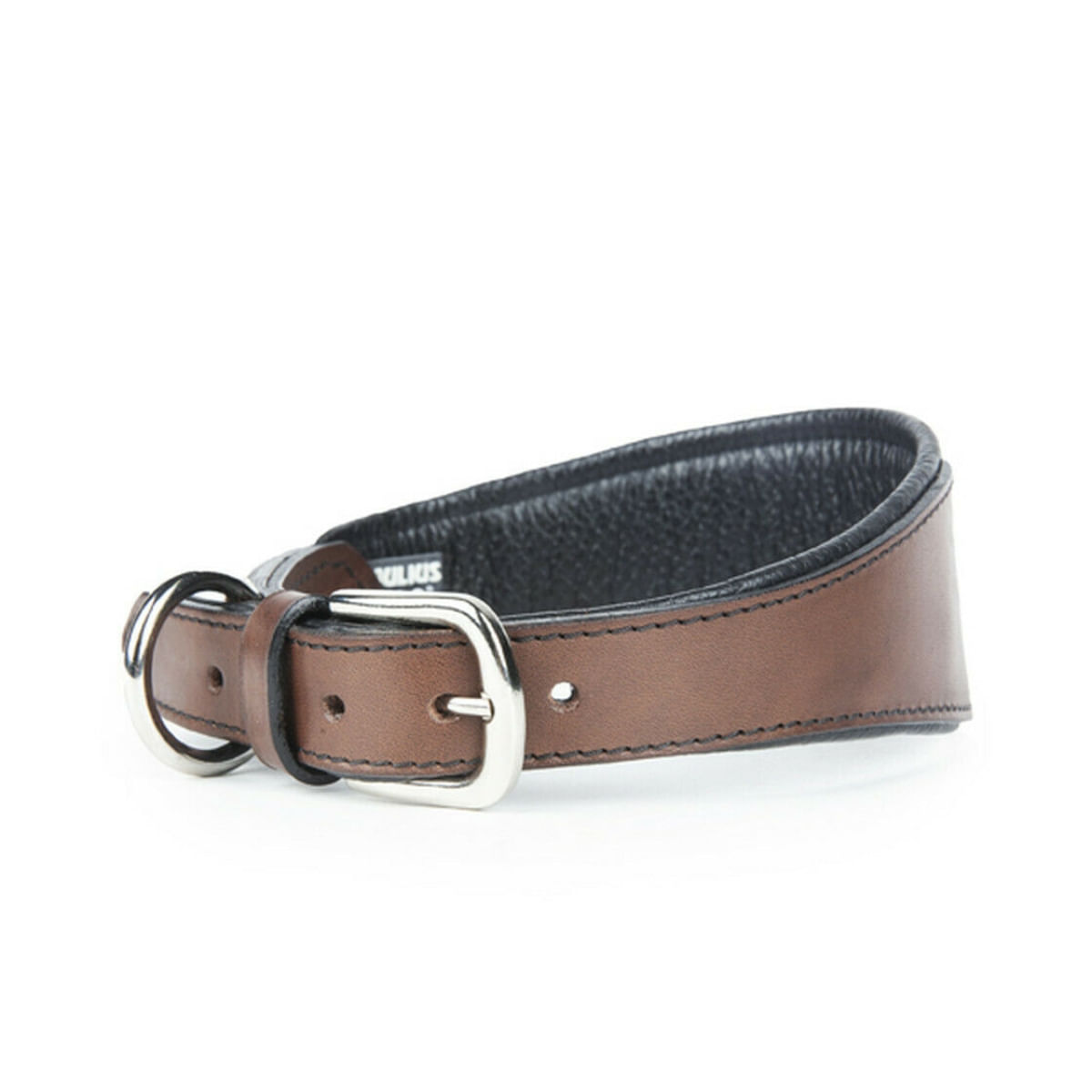 JULIUS-K9 ECO leather, zgardă ajustabilă cu mâner câini, piele, 65mm x 40-49cm, maro - poza 5