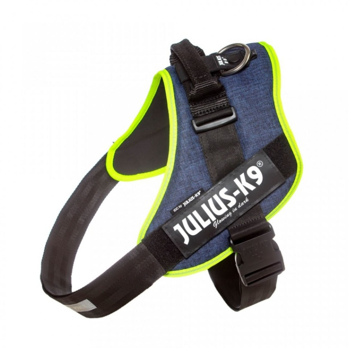 JULIUS-K9 IDC Power Unique Textured, ham câini JULIUS-K9 IDC Power, ham câini, 3XS, 0,8-3kg, jeans/neon - poza 1