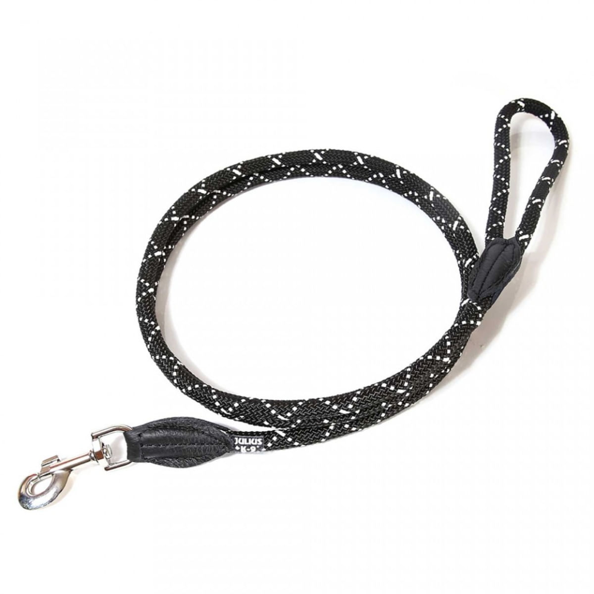 JULIUS-K9 IDC Rope, lesă cordelină reflectorizantă cu mâner câini, nylon, șnur, negru JULIUS-K9 IDC Rope, lesă cordelină reflectorizantă cu mâner câini, nylon, șnur, 12mm x 1.2m, negru - poza 2
