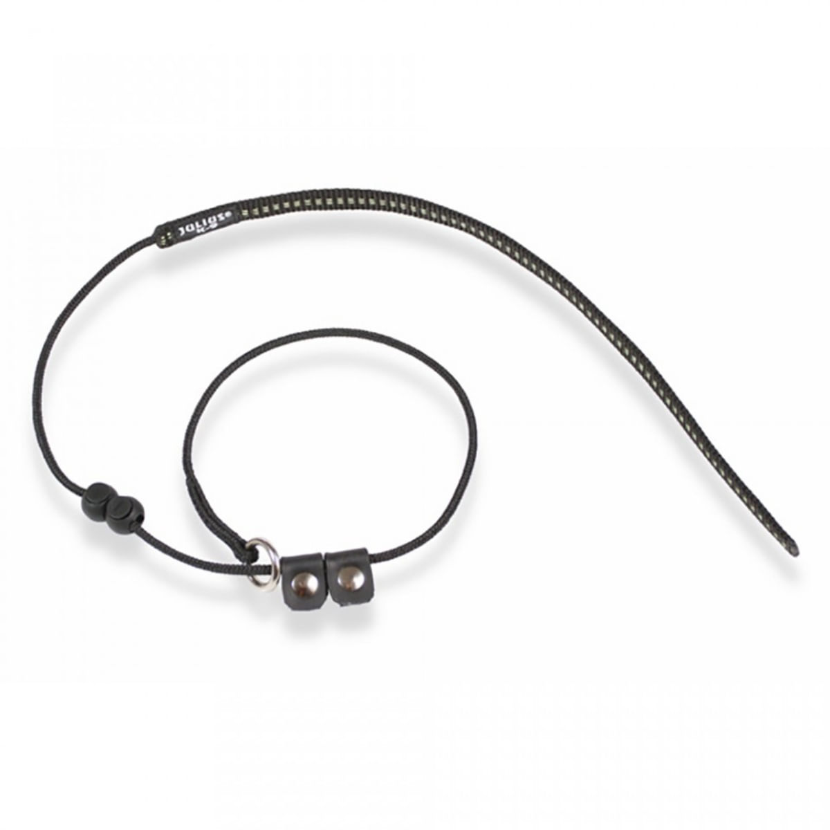 JULIUS-K9 IDC Rope, lesă de contact cu opritor câini, nylon, șnur, negru - poza 1