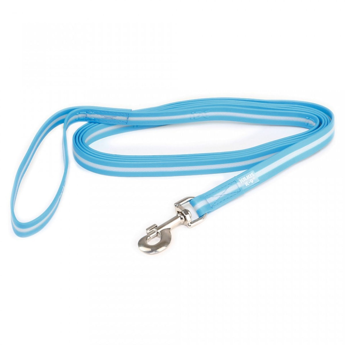 JULIUS-K9 IDC Rope, lesă fosforescentă cu mâner câini, cauciuc, 19mm x 1.2m, albastru marin - poza 2