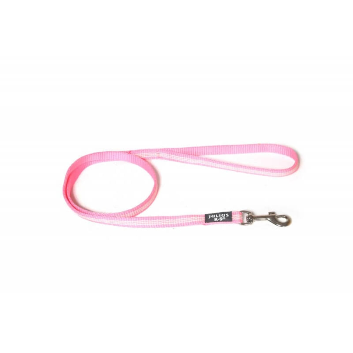 JULIUS-K9 IDC Tubular webbing, lesă cu fire flourescente cu mâner câini, nylon, bandă JULIUS-K9 IDC Tubular webbing, lesă cu fire reflectorizante cu mâner câini, nylon, bandă, 14mm x 1m, roz - poza 2