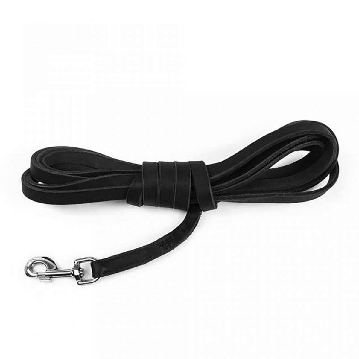 JULIUS-K9, lesă din piele de bivol fără mâner câini, piele, bandă, negru JULIUS-K9, lesă din piele de bivol fără mâner câini, piele, bandă, 10mm x 5m, negru - poza 1